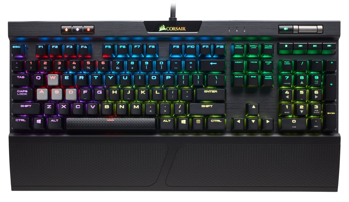 Best Value Corsair K70 RGB MK.2 Mechanical Gaming Keyboard (Cherry MX Speed Switches: Linear and Rapid, Per Key Multicolour RGB Backlighting, Aluminium Chassis, QWERTY UK Layout) - Black