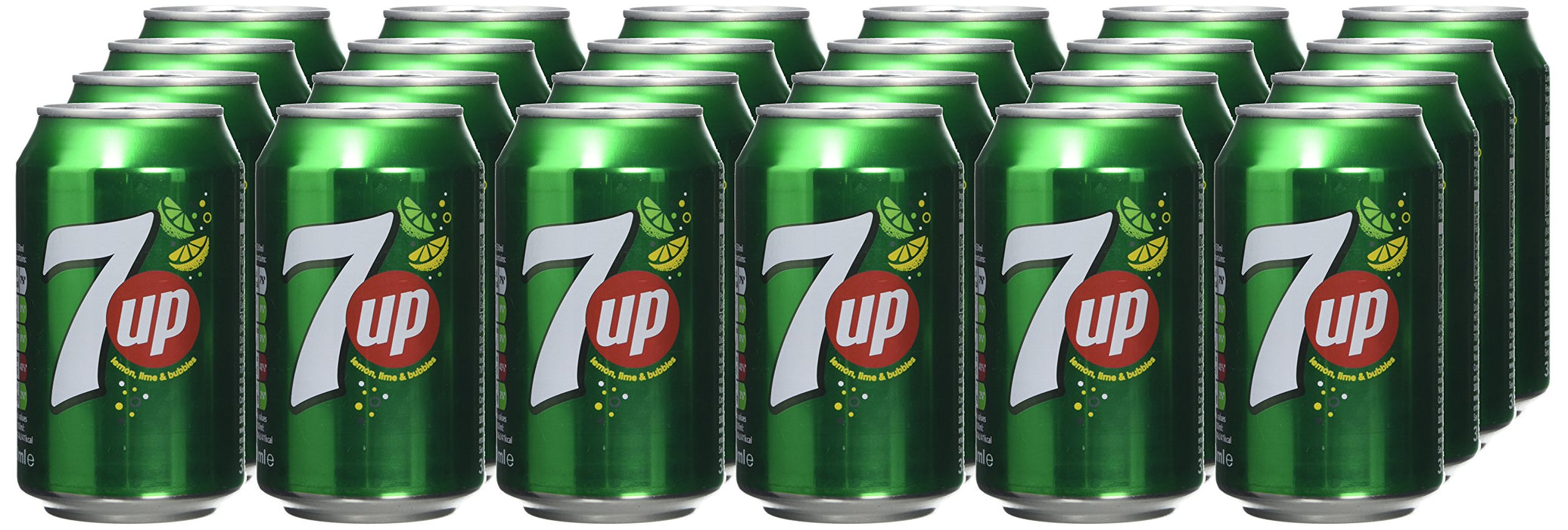 Best Value 7UP Sparkling Lemon and Lime Drink Cans, 330ml (Pack of 24)