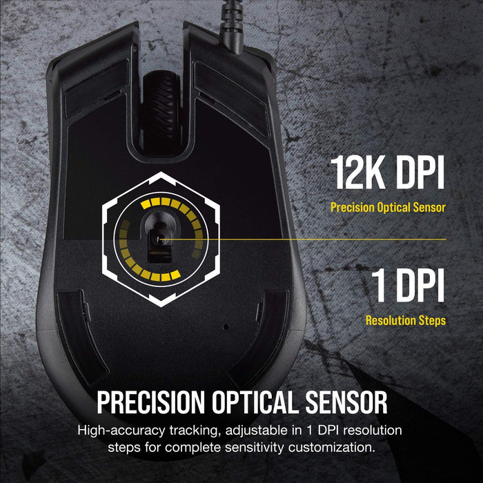 Best Value Corsair Harpoon PRO RGB, FPS/MOBA Optical Gaming Mouse (12000 DPI Optical Sensor, Lightweight, 6 Programmable Buttons, RGB Multi-Colour Backlighting) - Black