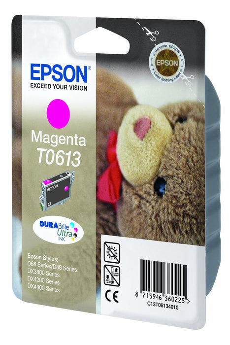 Best Value Epson Original T061340 Magenta Ink Cartridge for Stylus D68/D88/DX3800/DX4200/DX4800 (Teddy)