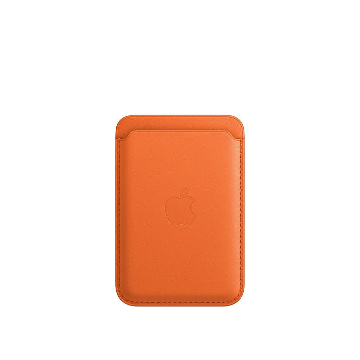 Apple - Wallet for mobile phone / credit card - with MagSafe - leather - orange - for iPhone 12, 13, 14