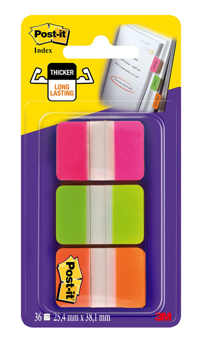 Best Value Post-It 686PGO Index Strong Filing Tabs, Pink/Green/Orange (22 of each colour)