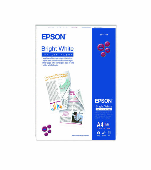 Best Value Epson Bright White Inkjet Paper, A4 Size - 500 Sheets