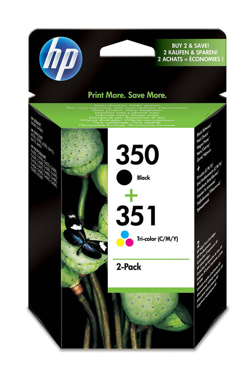 Best Value HP SD412EE 350/351 Original Ink Cartridges, Black and Tri-color, Pack of 2