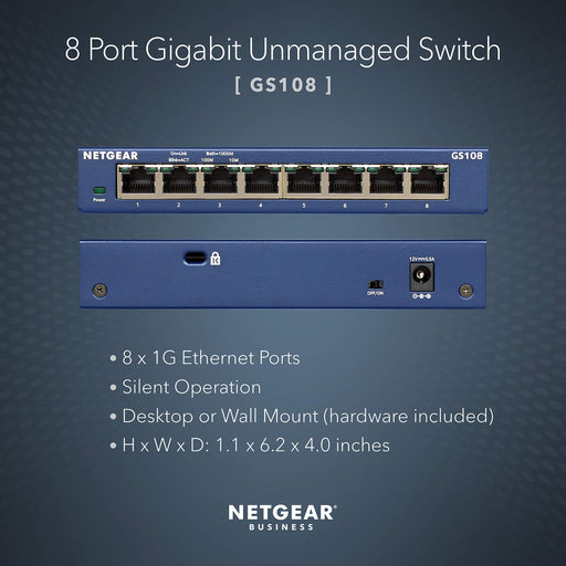 Netgear Prosafe 8 Port Gigabit Desktop Switch