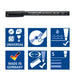 Best Value Staedtler 013143 313-9 Lumocolor Universal Permanent Superfine Pens - Black, Pack of 10