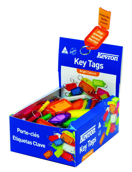 Best Value Kevron Plastic Clicktag Key Tag Red Pk 100