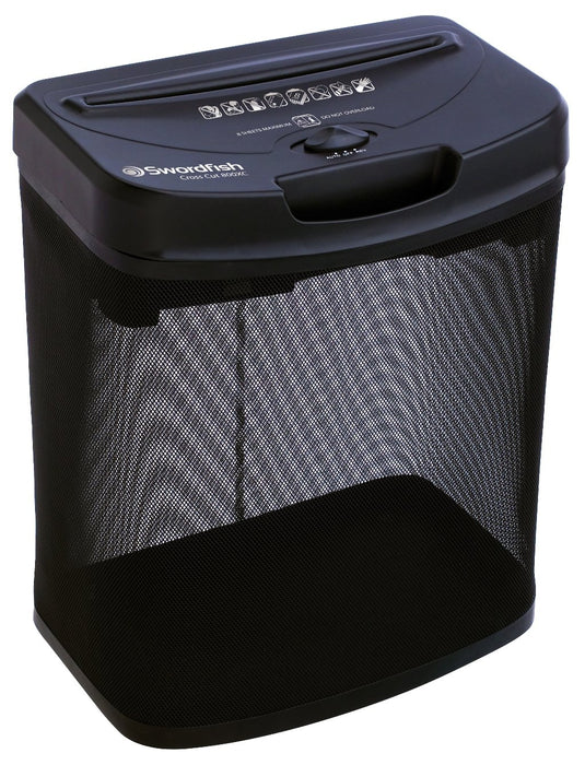 Best Value Swordfish 800XC 8 Sheet Cross Cut Paper/Document Shredder Black ref: 40230