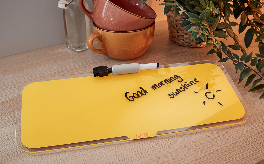 Leitz Cosy Glass Desk Notepad Warm Yellow 52690019