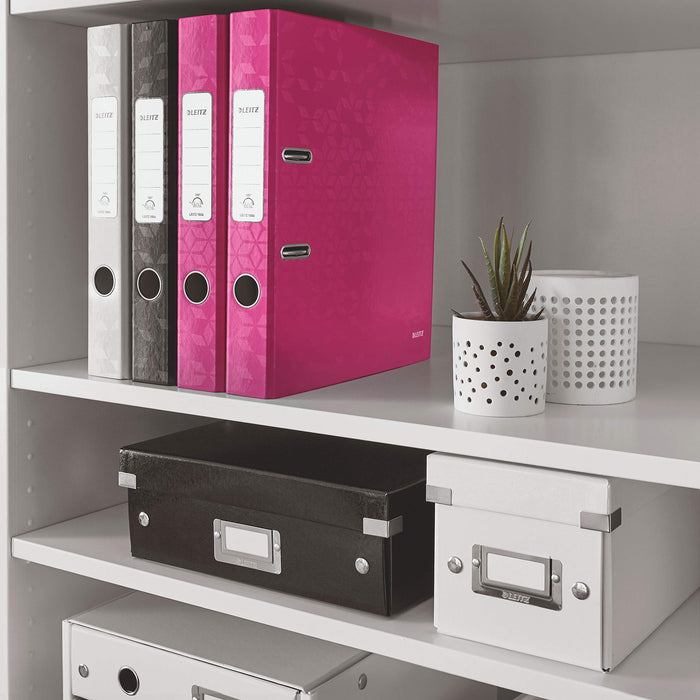 Best Value Leitz Lever Arch File, Metallic pink, A4, 50 mm spine width, WOW Range, 10060023