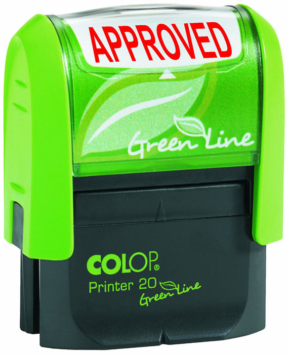 Best Value Colop 819480 Green Line Word Stamp APPROVED Imprint 38x14mm Red Ref 1092704004