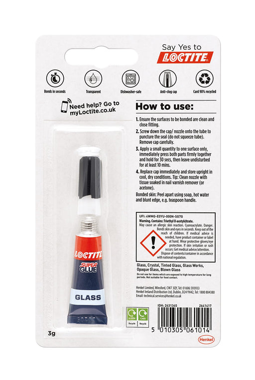 Loctite Super Glue Glass Bond 3G