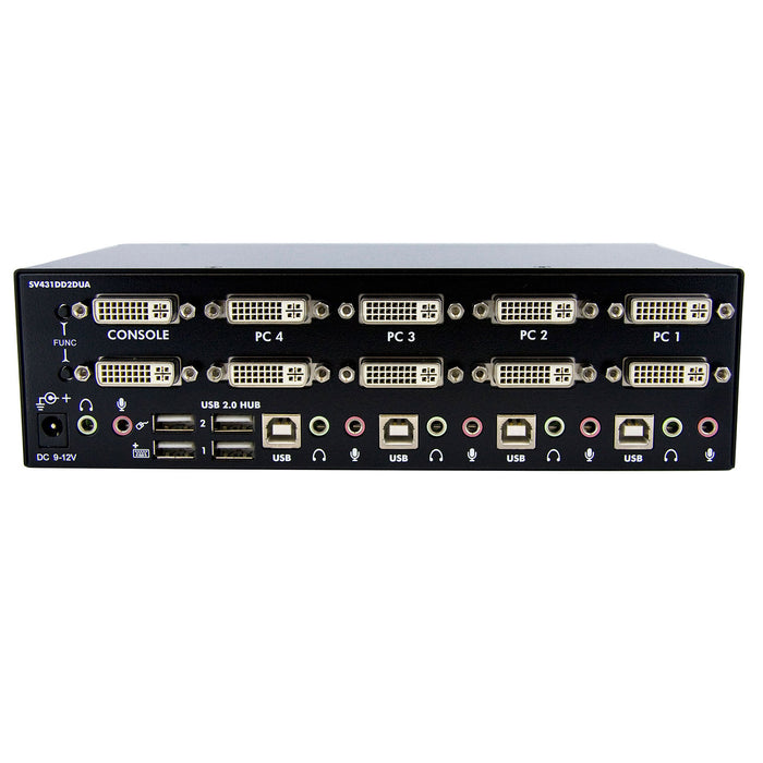 Best Value StarTech.com 4-Port Dual KVM Switch with Audio for DVI Computers - Built-in USB Hub (SV431DD2DUA)