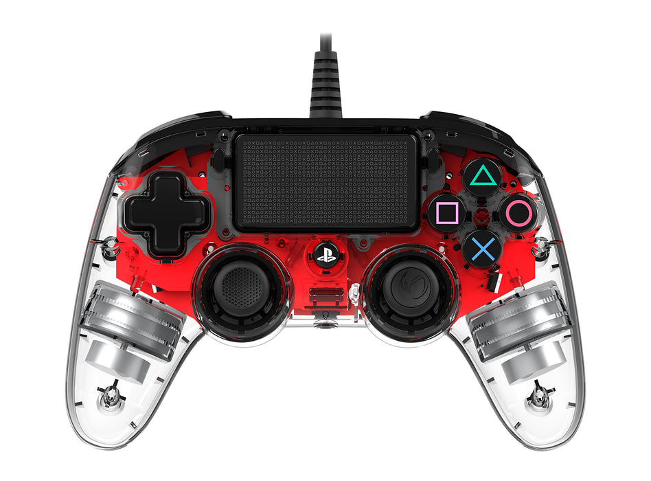 Nacon Wired Compact Controller Illuminated Red PS4