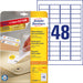 Best Value Avery Zweckform Multi-Purpose Removable Labels for All A4 Printers, 45.7 x 21.2 mm wei (wiederablsbar)