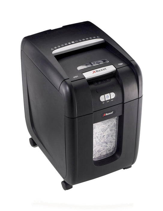 Best Value Rexel Auto+ 175X Cross Cut Paper / CD / Credit Card Shredder with 175 Sheet Capacity and Jam Clearance