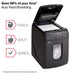 Best Value Rexel Auto+ 130X 2102559A Auto Feed 130 Sheet Cross Cut Shredder for Personal or Executive Use (Up to 2 Users), 26 Litre Removable Bin, Includes Shredder Oil Sheets, Black