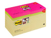 Best Value Post-it Notes Super Sticky Promo Pack of 14+ 4Free, 76x 76mm, neon Yellow Canary/Fuchsia/Green