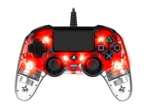 Nacon Wired Compact Controller Illuminated Red PS4