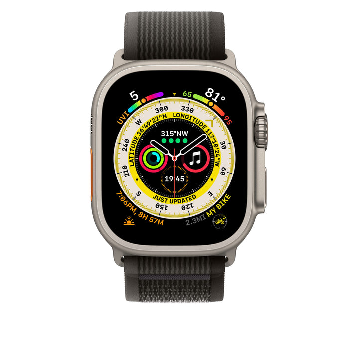 Apple - Loop for smart watch - 49 mm - M/L size - black & grey