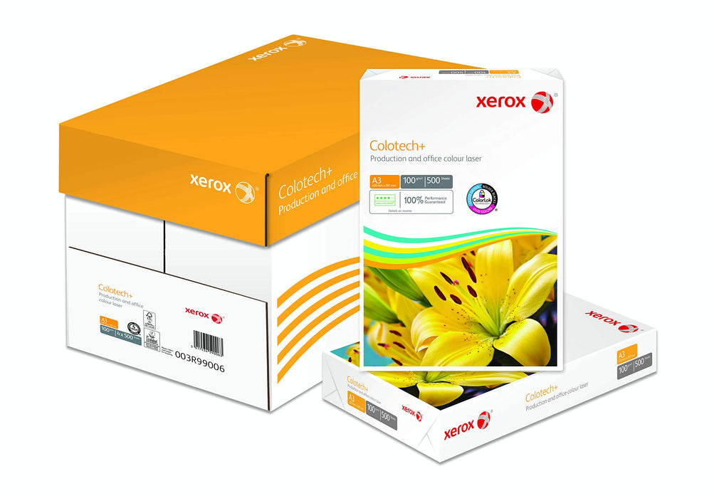 Xerox Colotech+ A3 Printer Paper White 100 gsm Smooth 500 Sheets