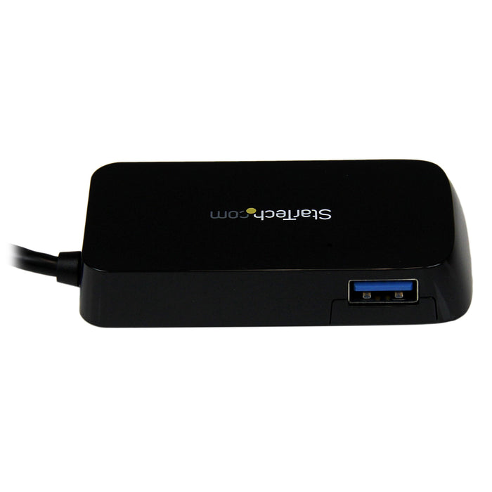 Best Value StarTech.com 4-Port USB 3.0 Hub with SuperSpeed - Portable Multiport USB Hub - Small USB Splitter - Black - USB Extender (ST4300MINU3B)