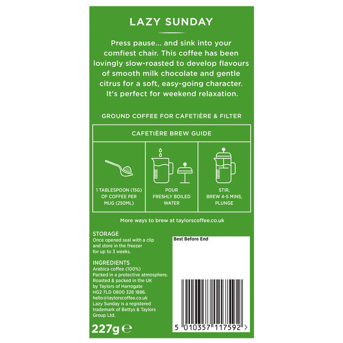 Best Value Taylors of Harrogate Lazy Sunday Ground Coffee (Pack of 3)