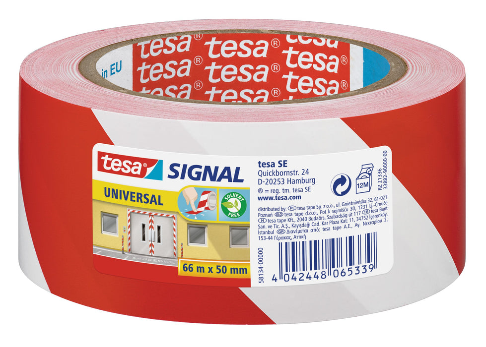 Best Value Tesa TE58134-00000-00 Cinta de sealizacin Temporal PP adhesiva, roja/Blanca, Standard