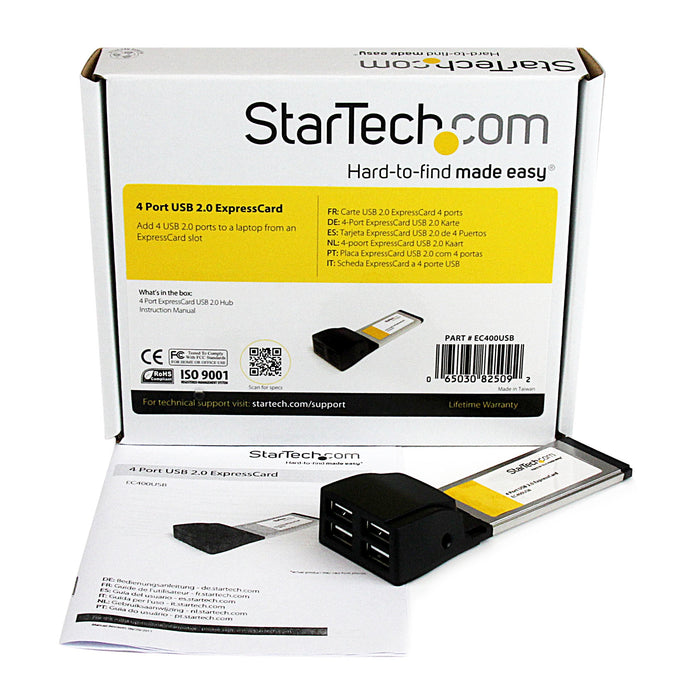 Best Value StarTech.com EC400USB 4 Port ExpressCard Laptop USB 2.0 Adapter Card