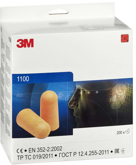 Best Value 3M 1100 Earplugs, 37 dB, Uncorded, 200 Pairs/Box