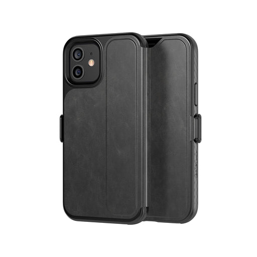 Tech 21 Evo Wallet Smokey Black Apple iPhone 12 and 12 Pro Mobile Phone Case