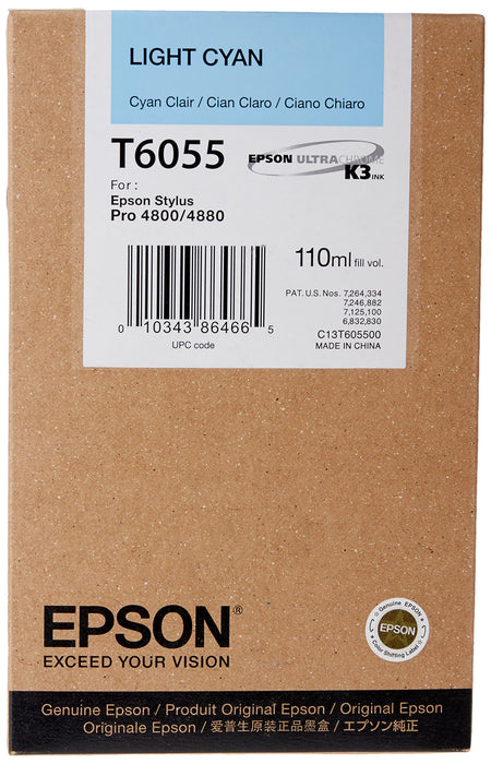 Best Value Epson C13T605500 Ink Cartridge for Pro 4800 Stylus, Light Cyan, Genuine, Amazon Dash Replenishment Ready