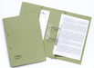 Best Value Exacompta Guildhall Pocket Spiral File, 355 x 250 mm, 420 gsm, Foolscap - Green, Pack of 25