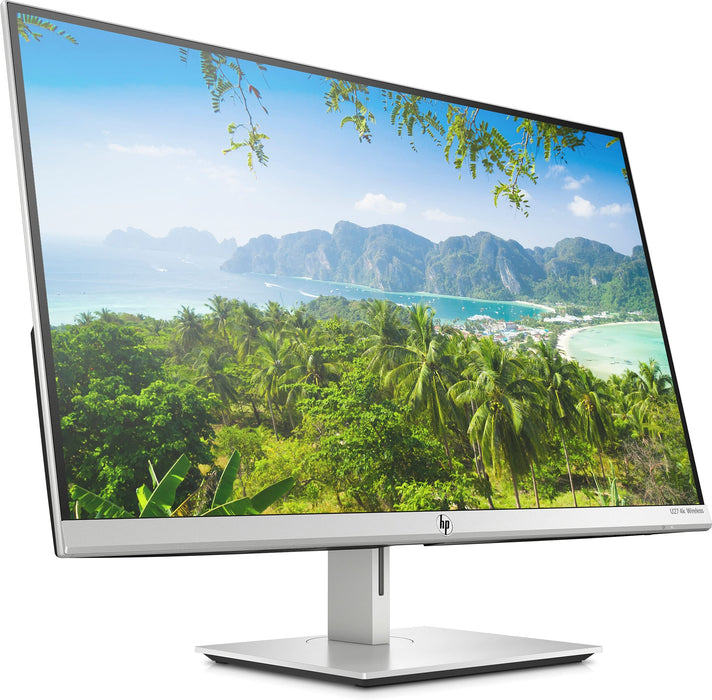 HP U27 - LED monitor - 27" - 3840 x 2160 4K UHD (2160p) @ 60 Hz - IPS - 300 cd/m² - 1000:1 - 5 ms - HDMI, DisplayPort, USB - natural silver, black (rear cover)