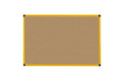 Best Value Bi-Office Cork Notice Board 600x450mm Ultrabrite Yellow Aluminium Frame 90x 60cm