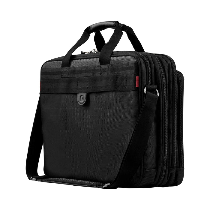 Best Value Wenger 600655 LEGACY 17-Inch Triple-Gusset Laptop Case, Airport Friendly with iPad/Tablet/eReader Pocket in Black/Grey, 21 Litres