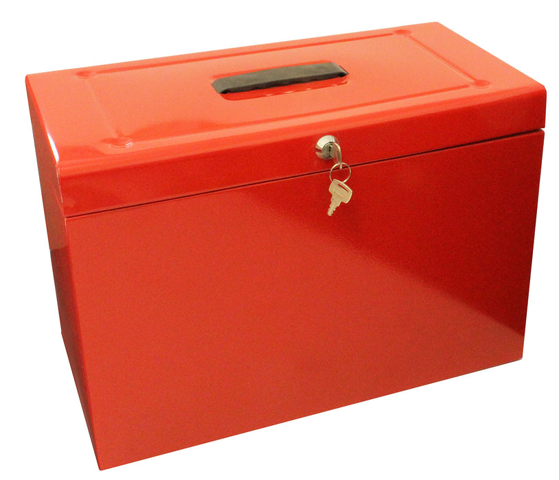 Best Value Cathedral Metal home file foolscap (red)