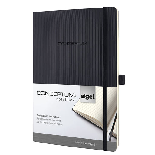 Best Value Sigel CONCEPTUM A4 Lined Softcover Notebook - Black