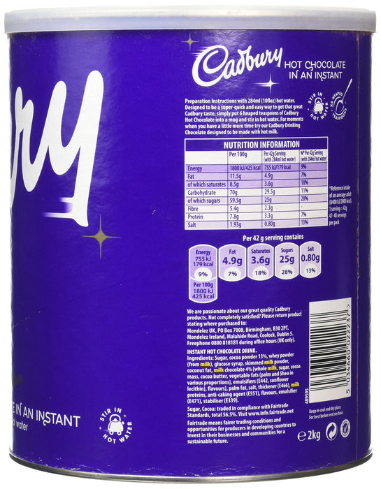 Best Value Cadbury Instant Hot Chocolate 2 kg (Pack of 1)