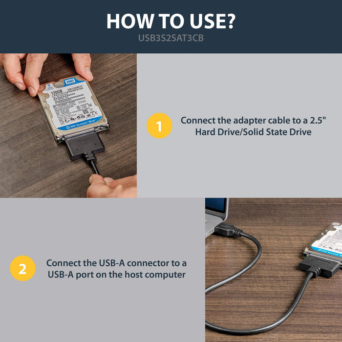 Best Value StarTech.com USB3S2SAT3CB SATA to USB Cable with UASP