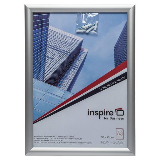 Best Value Hampton Frames SNAP Poster Certificate Photo Display Snap Frame Silver A2 (42x59cm) SNAPA2S