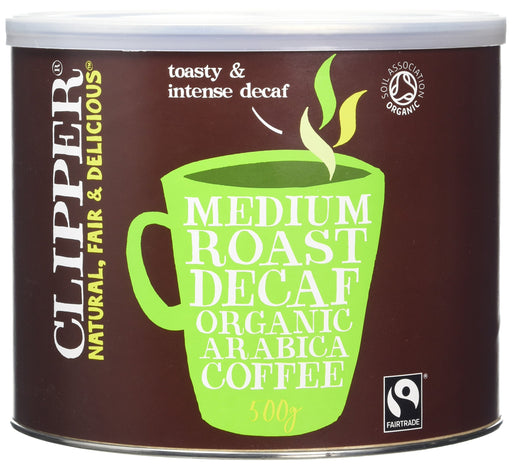 Best Value Clipper Teas Organic Medium Roast Decaf Arabica Coffee 500g (Pack of 4)