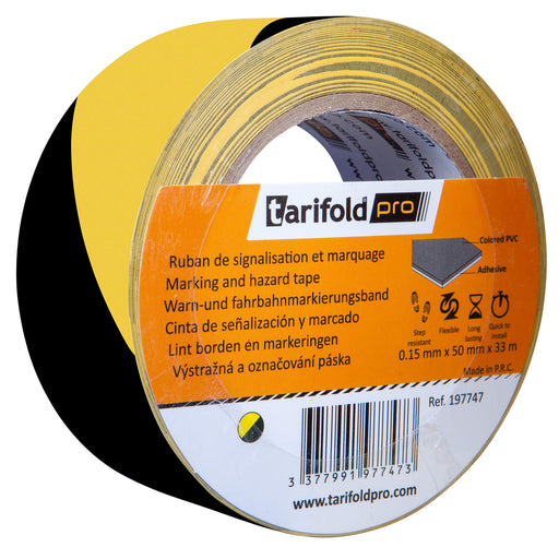 Best Value Tarifold 1 Adhesive Tape Floor, Signage, Security, Yellow and Black- Roll 50 mm x 33 m, 50 mm x 33 m