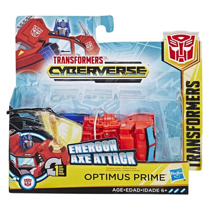 Transformers Cyberverse 1-Step Changer - Optimus Prime Energon Axe Attack Action Figure //E3522-E364