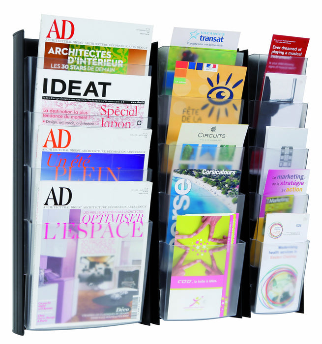 Best Value ALBA DDPROPM N Wall Mounted Literature Display 1/3 (one Third of) A4 Size Format - Black