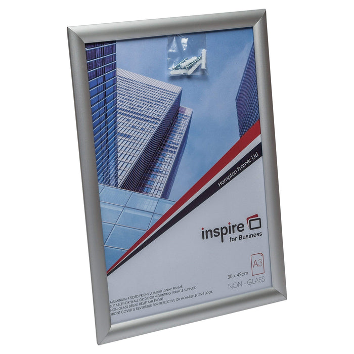 Best Value Hampton Frames SNAP Poster Certificate Photo Display Snap Frame Silver A2 (42x59cm) SNAPA2S