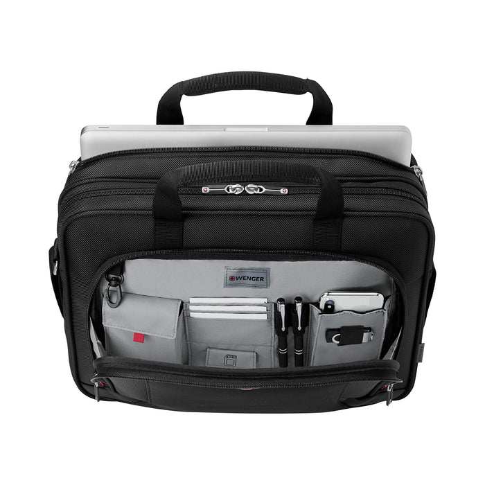 Best Value Wenger 600649 PROSPECTUS 16" Laptop Briefcase , Padded laptop compartment with iPad/Tablet / eReader Pocket in Black {15 Litres}