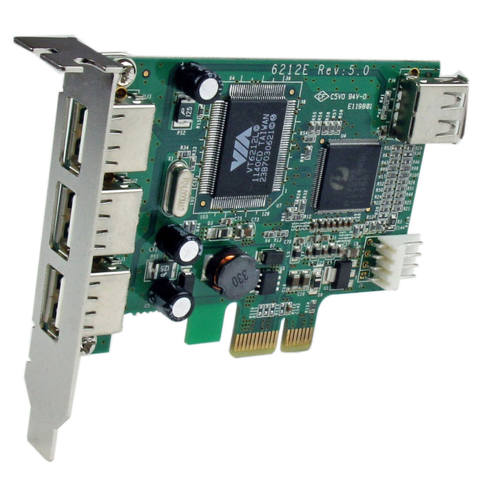 Best Value StarTech.com 4 Port PCI Express Low Profile High Speed USB Card - PCIe USB 2.0 Card - PCI-E USB 2.0 Card (PEXUSB4DP)