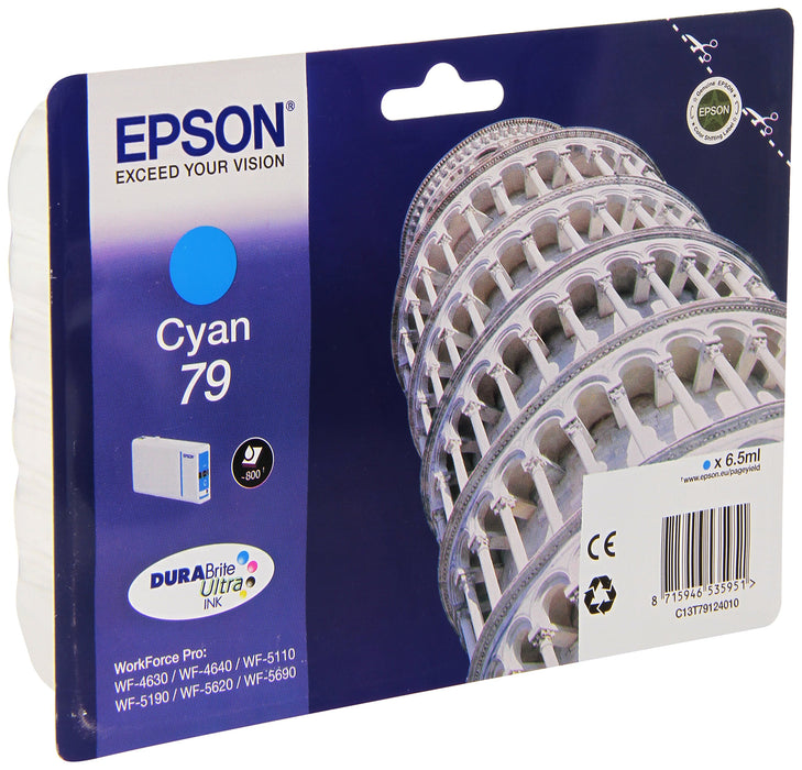 Best Value Epson 79 C13T79124010/T7912 Inkjet Cartridge, Cyan, Genuine, Amazon Dash Replenishment Ready