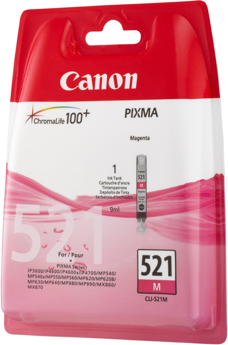 Canon CLI 521M - Ink tank - 1 x magenta